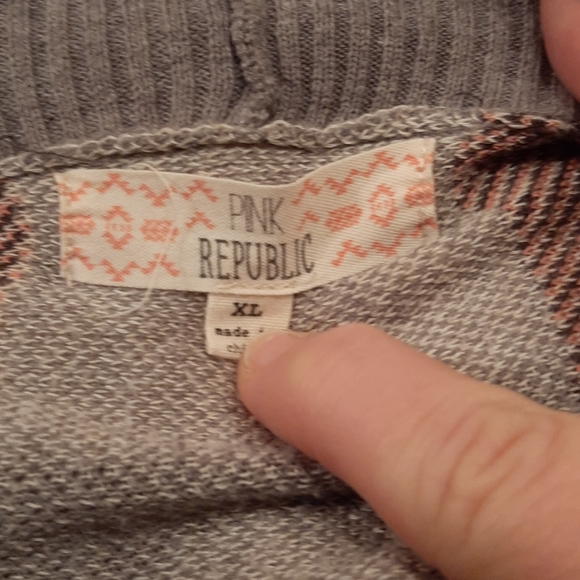 Cute geometric cardigan by Pink Republic Size XL - Picture 4 of 6
